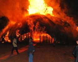The site was put on the list of the endangered site after a destructive fire that destroyed many important buildings of the place in March 2010. The c